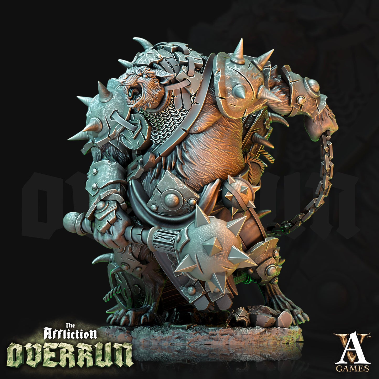 3D Printed Archvillain Games Affliction Overrun - Rat Saboteurs 28mm 32mm D&D - 3D Printing Boss 