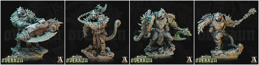 3D Printed Archvillain Games Affliction Overrun - Rat Warmongers 28mm 32mm D&D - 3D Printing Boss 