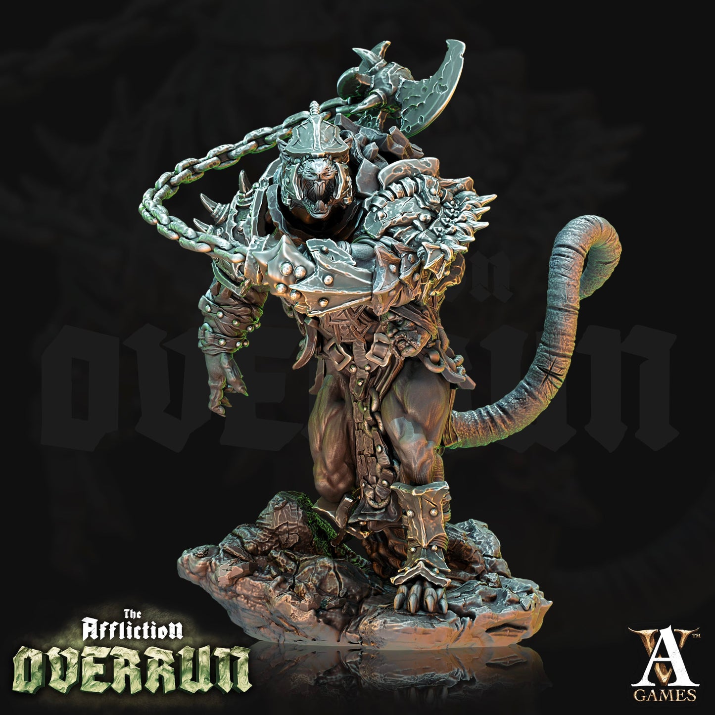 3D Printed Archvillain Games Affliction Overrun - Rat Warmongers 28mm 32mm D&D - 3D Printing Boss 
