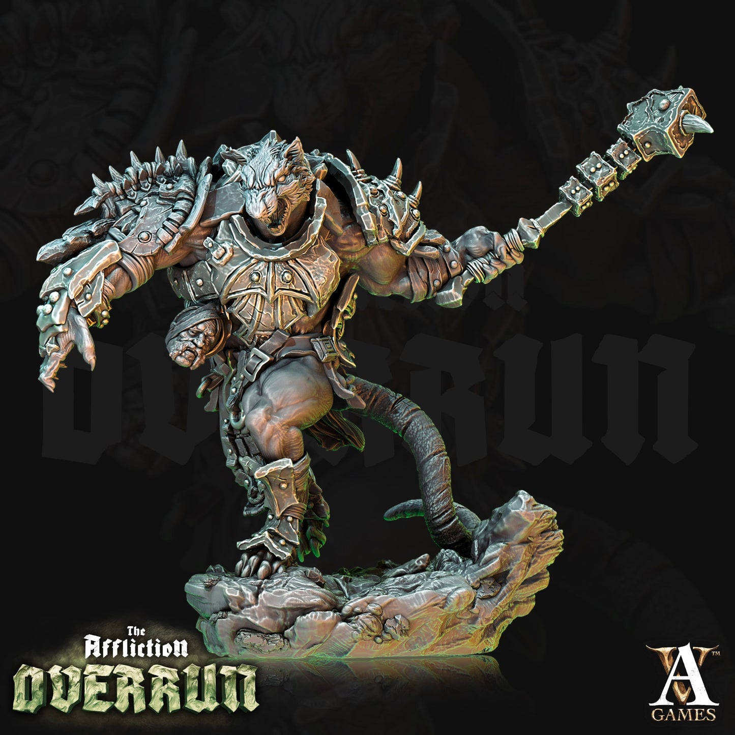 3D Printed Archvillain Games Affliction Overrun - Rat Warmongers 28mm 32mm D&D - 3D Printing Boss 