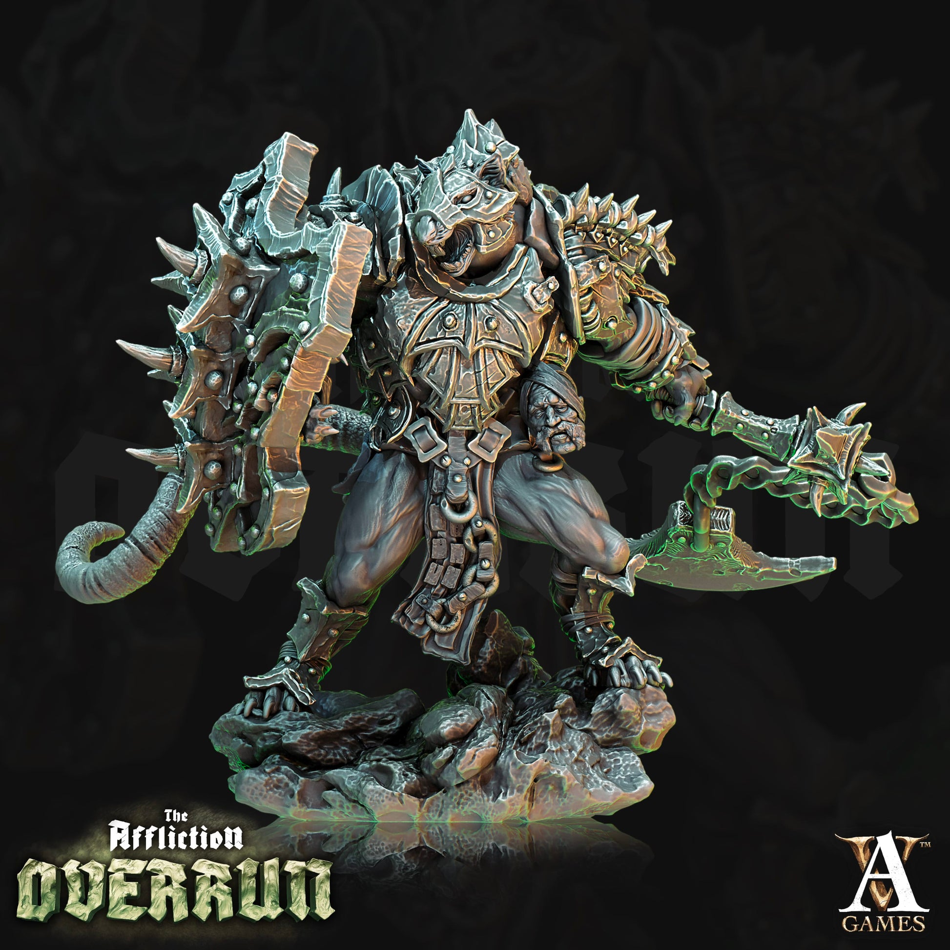 3D Printed Archvillain Games Affliction Overrun - Rat Warmongers 28mm 32mm D&D - 3D Printing Boss 