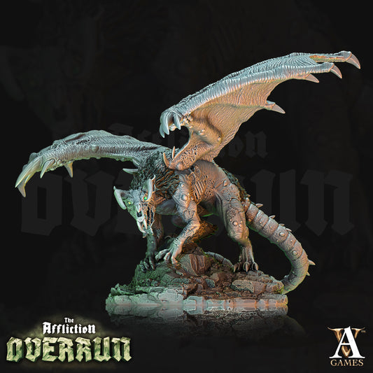 3D Printed Archvillain Games Affliction Overrun - Srelk Rat Dragon 28mm 32mm D&D - 3D Printing Boss 