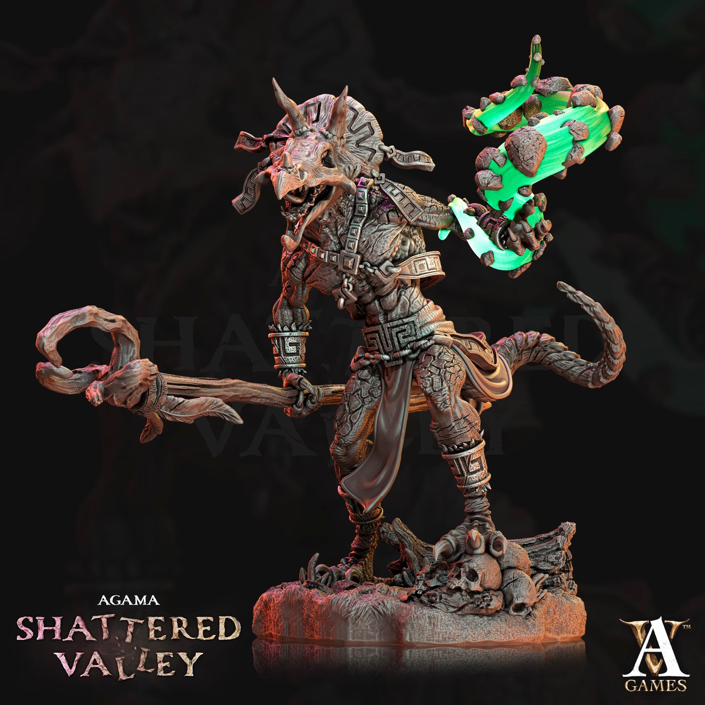 3D Printed Archvillain Games Agama Ajkin Agama Shattered Valley 28 32mm D&D - 3D Printing Boss 