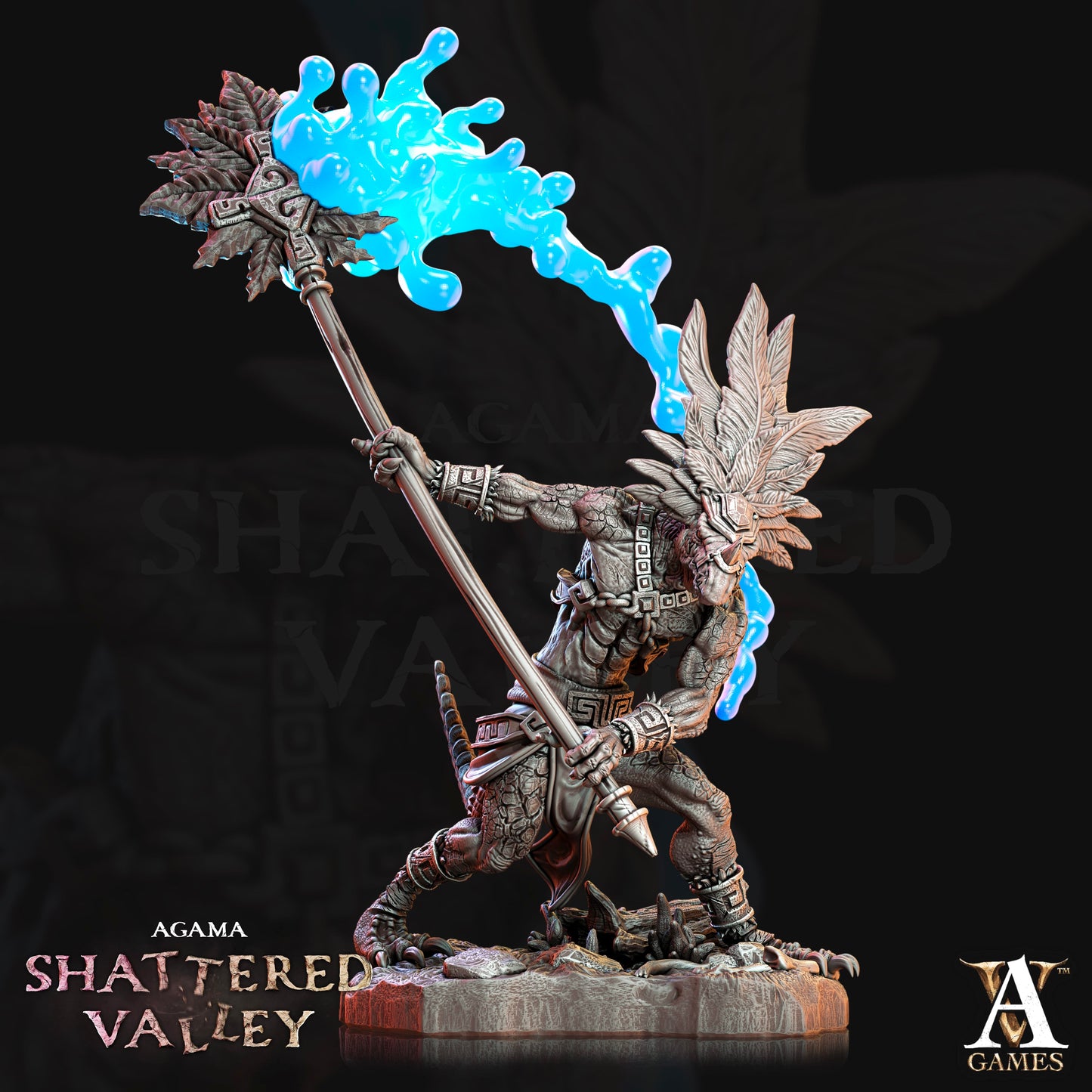 3D Printed Archvillain Games Agama Ajkin Agama Shattered Valley 28 32mm D&D - 3D Printing Boss 
