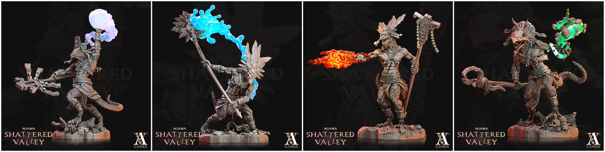 3D Printed Archvillain Games Agama Ajkin Agama Shattered Valley 28 32mm D&D - 3D Printing Boss 