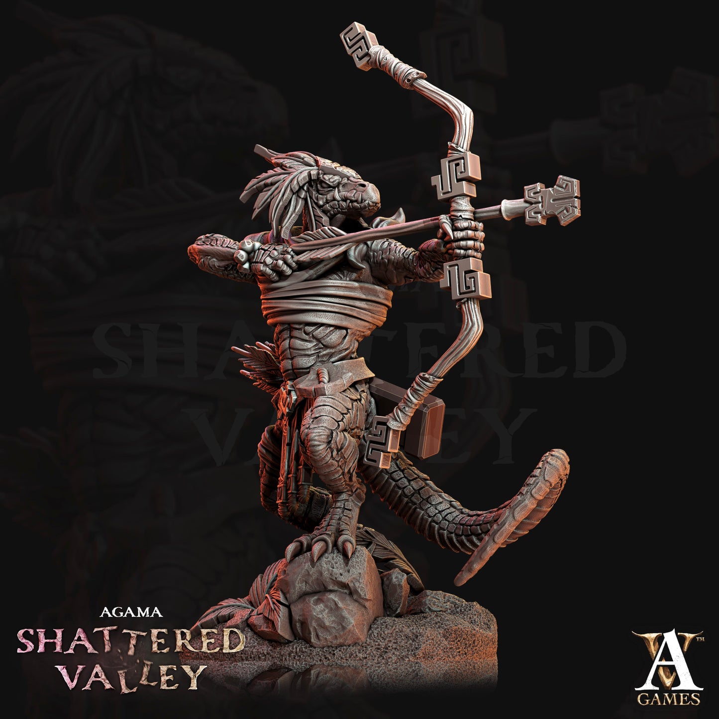 3D Printed Archvillain Games Agama Shattered Valley - Agama Jungle Scouts 28mm 32mm D&D - 3D Printing Boss 
