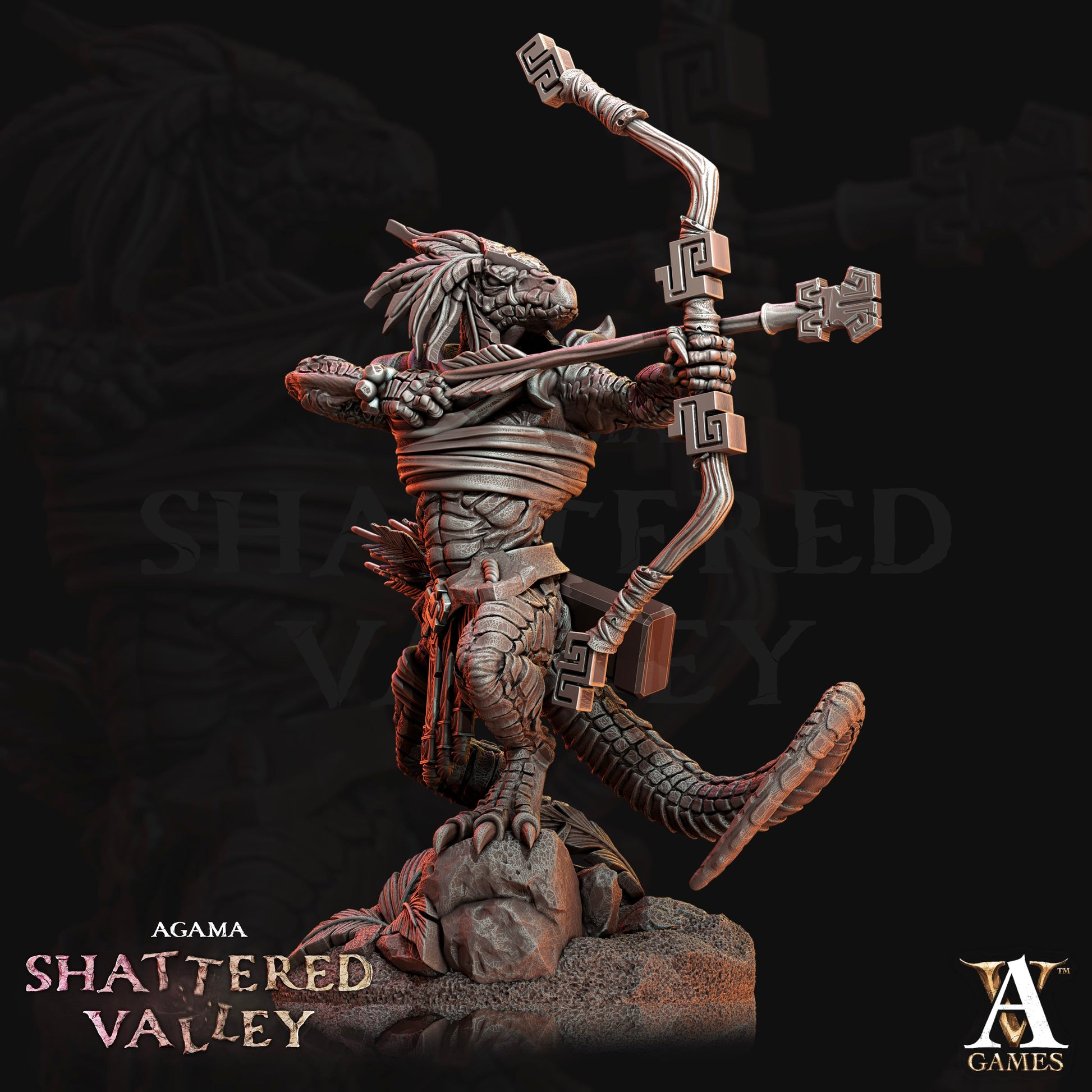 3D Printed Archvillain Games Agama Shattered Valley - Agama Jungle Scouts 28mm 32mm D&D - 3D Printing Boss 