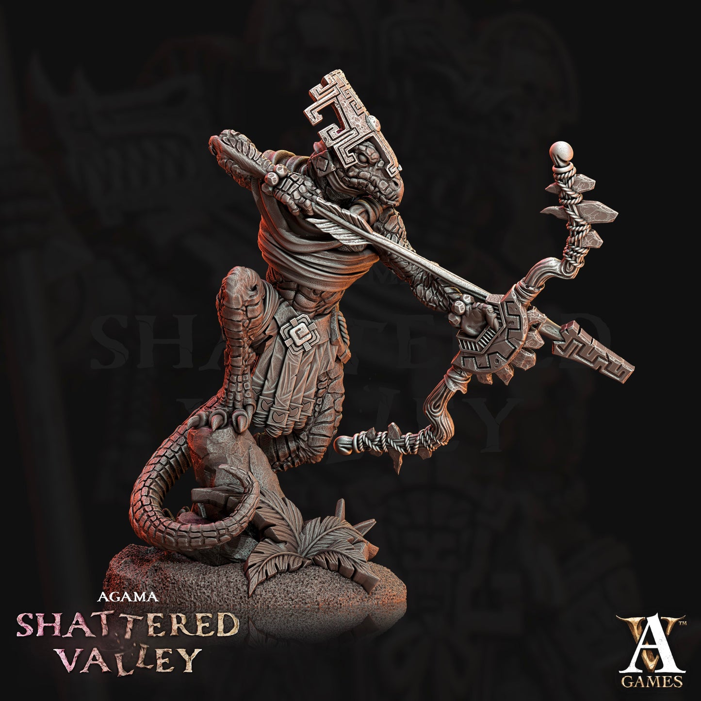 3D Printed Archvillain Games Agama Shattered Valley - Agama Jungle Scouts 28mm 32mm D&D - 3D Printing Boss 