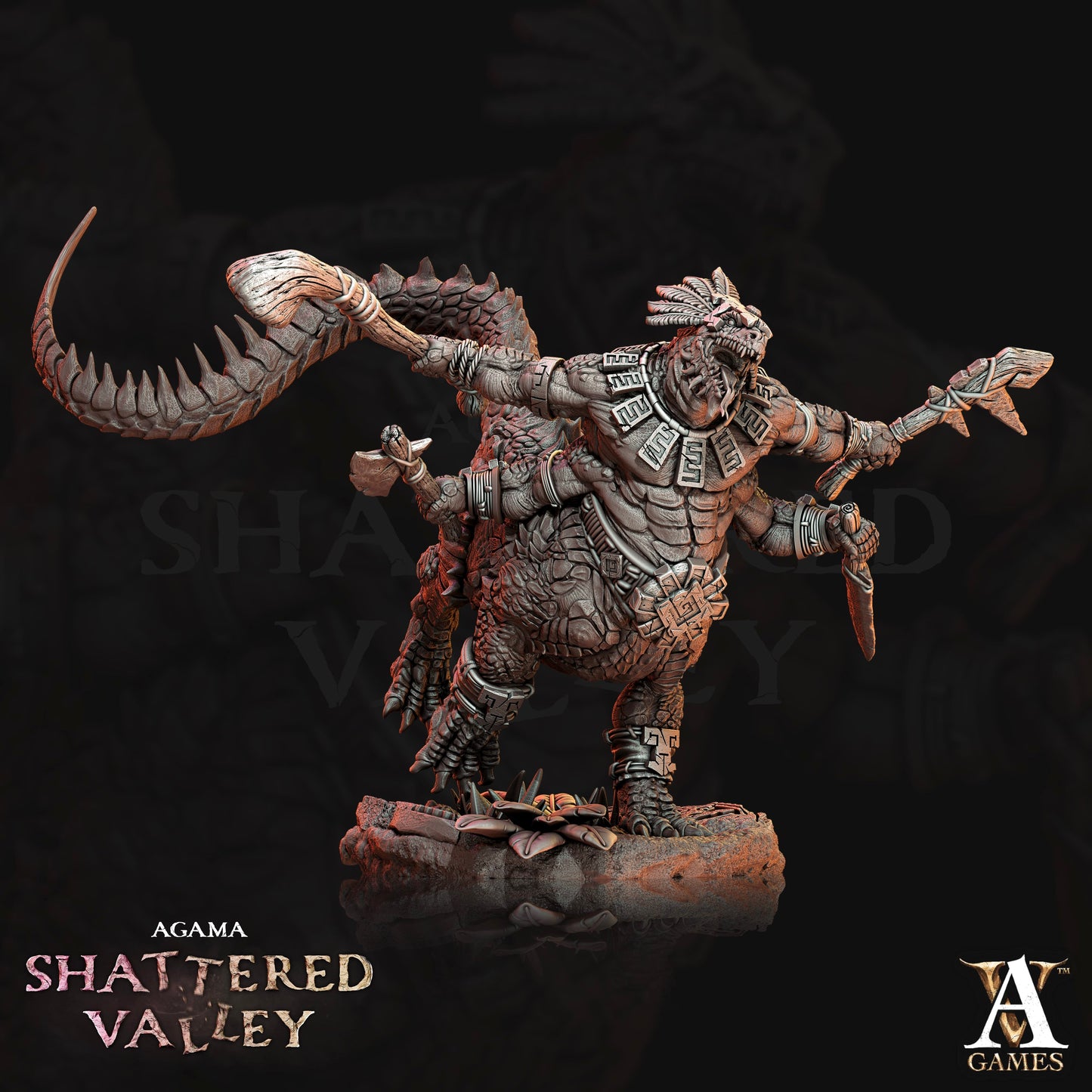 3D Printed Archvillain Games Agama Shattered Valley - Agama Telcoans 28mm 32mm D&D - 3D Printing Boss 
