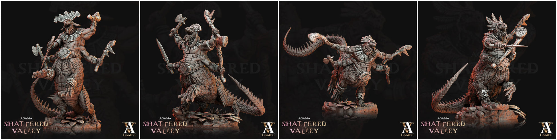 3D Printed Archvillain Games Agama Shattered Valley - Agama Telcoans 28mm 32mm D&D - 3D Printing Boss 
