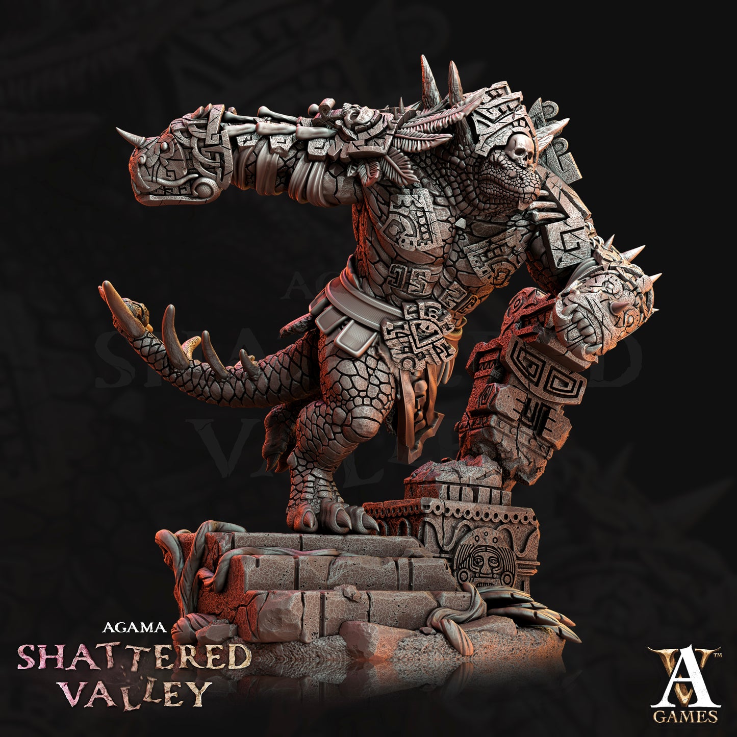 3D Printed Archvillain Games Agama Shattered Valley - Agama Vanquishers 28mm 32mm D&D - 3D Printing Boss 