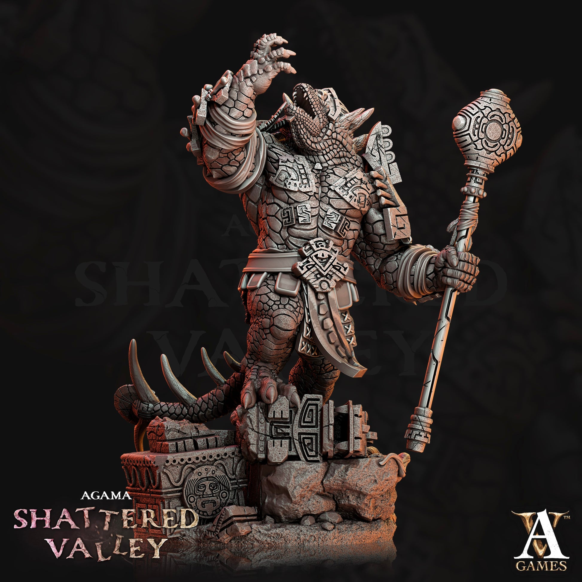 3D Printed Archvillain Games Agama Shattered Valley - Agama Vanquishers 28mm 32mm D&D - 3D Printing Boss 