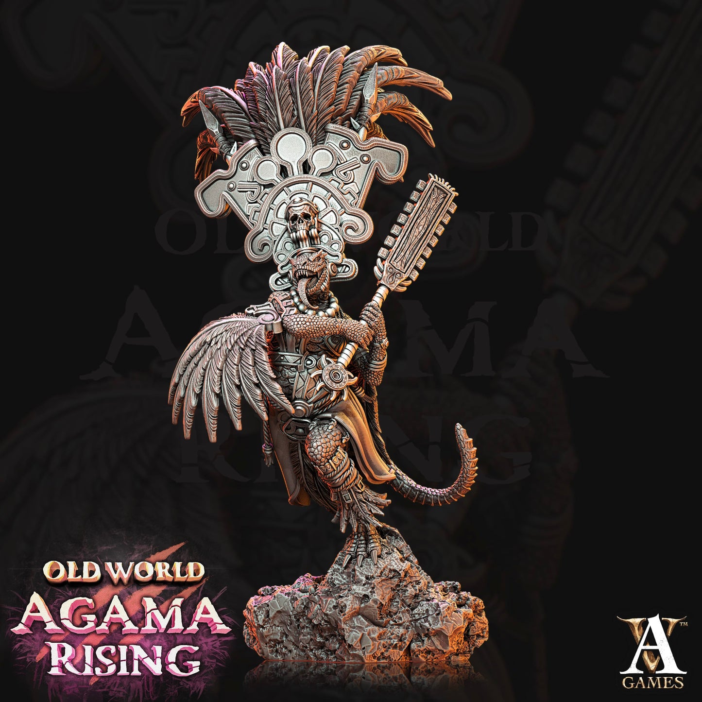 3D Printed Archvillain Games Agama Sundancers Old World Agama Rising 28 32mm D&D - 3D Printing Boss 