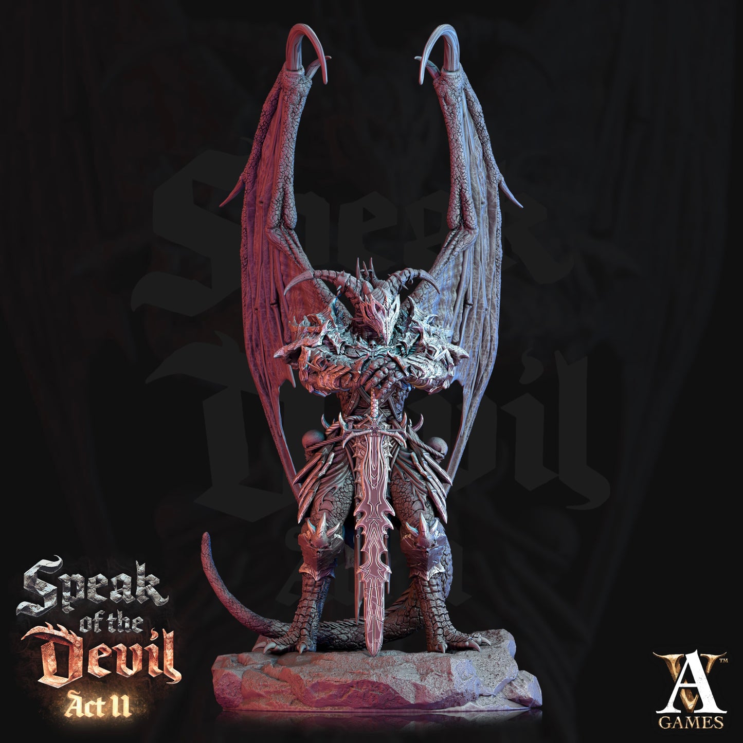 3D Printed Archvillain Games Agonite Devil Speak of the Devil Act II 28 32mm D&D - 3D Printing Boss 
