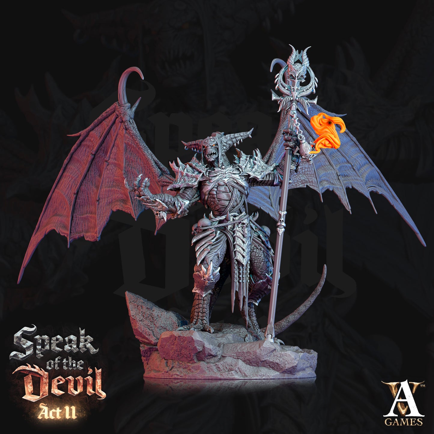 3D Printed Archvillain Games Agonite Devil Speak of the Devil Act II 28 32mm D&D - 3D Printing Boss 
