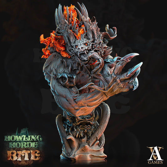 3D Printed Archvillain Games Akata Bust Howling Horde 28 32mm D&D - 3D Printing Boss 