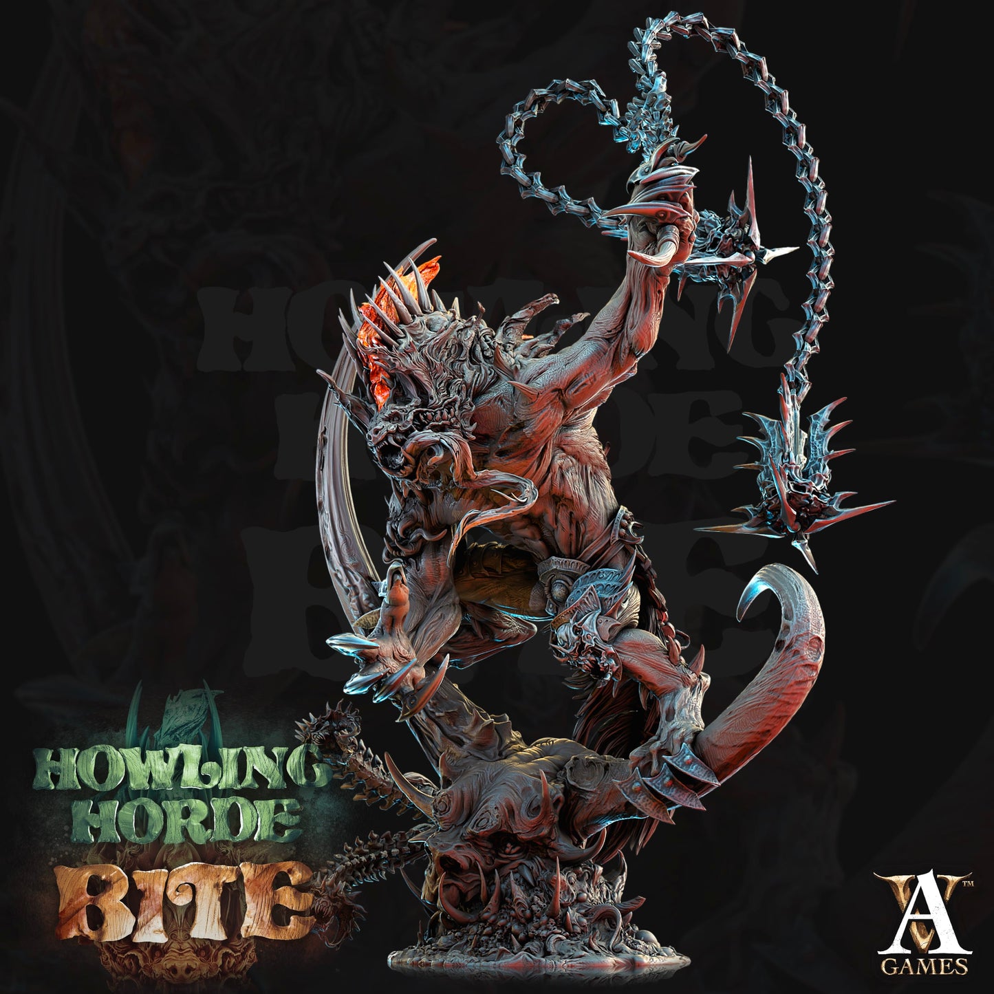 3D Printed Archvillain Games Akata Howling Horde 28 32mm D&D - 3D Printing Boss 