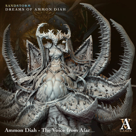 3D Printed Archvillain Games Ammon Diah The Voice from Afar Sandstorm Dreams of Ammon Diah 28 32mm D&D - 3D Printing Boss 