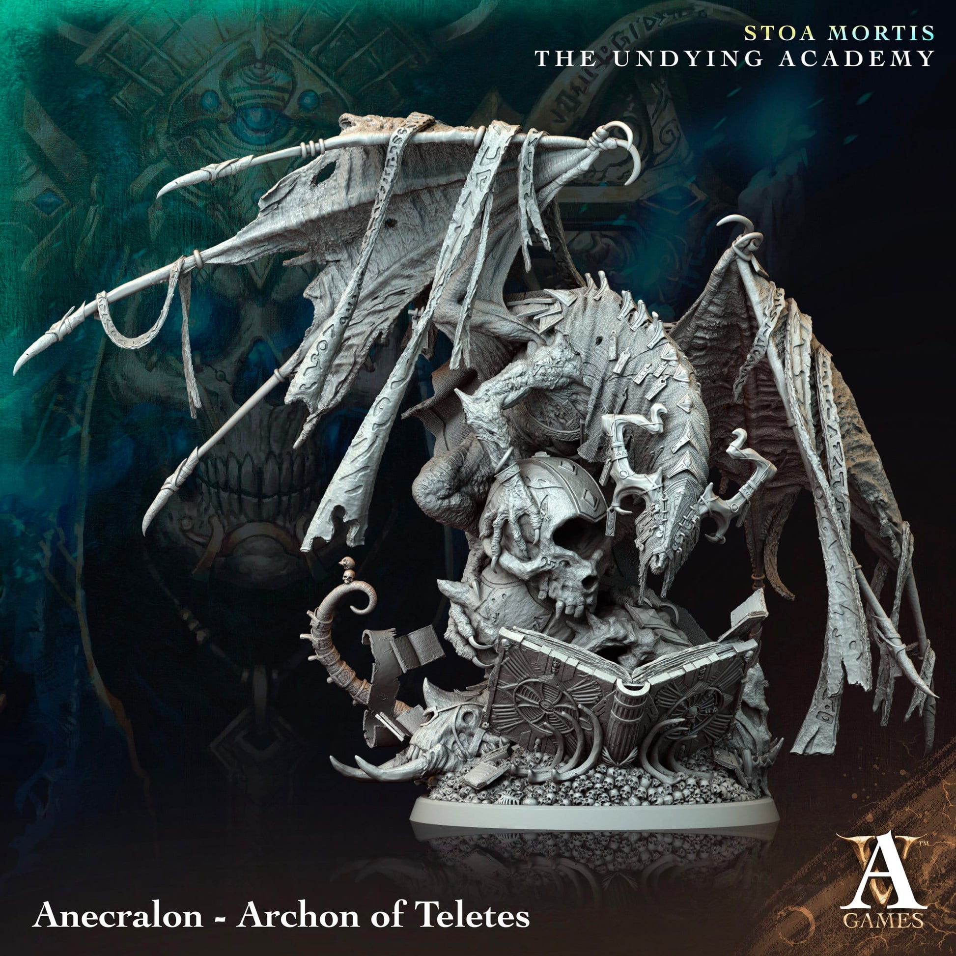 3D Printed Archvillain Games Anecralon Archon of Teletes Stoa Mortis The Undying Academy 28 32mm D&D - 3D Printing Boss 