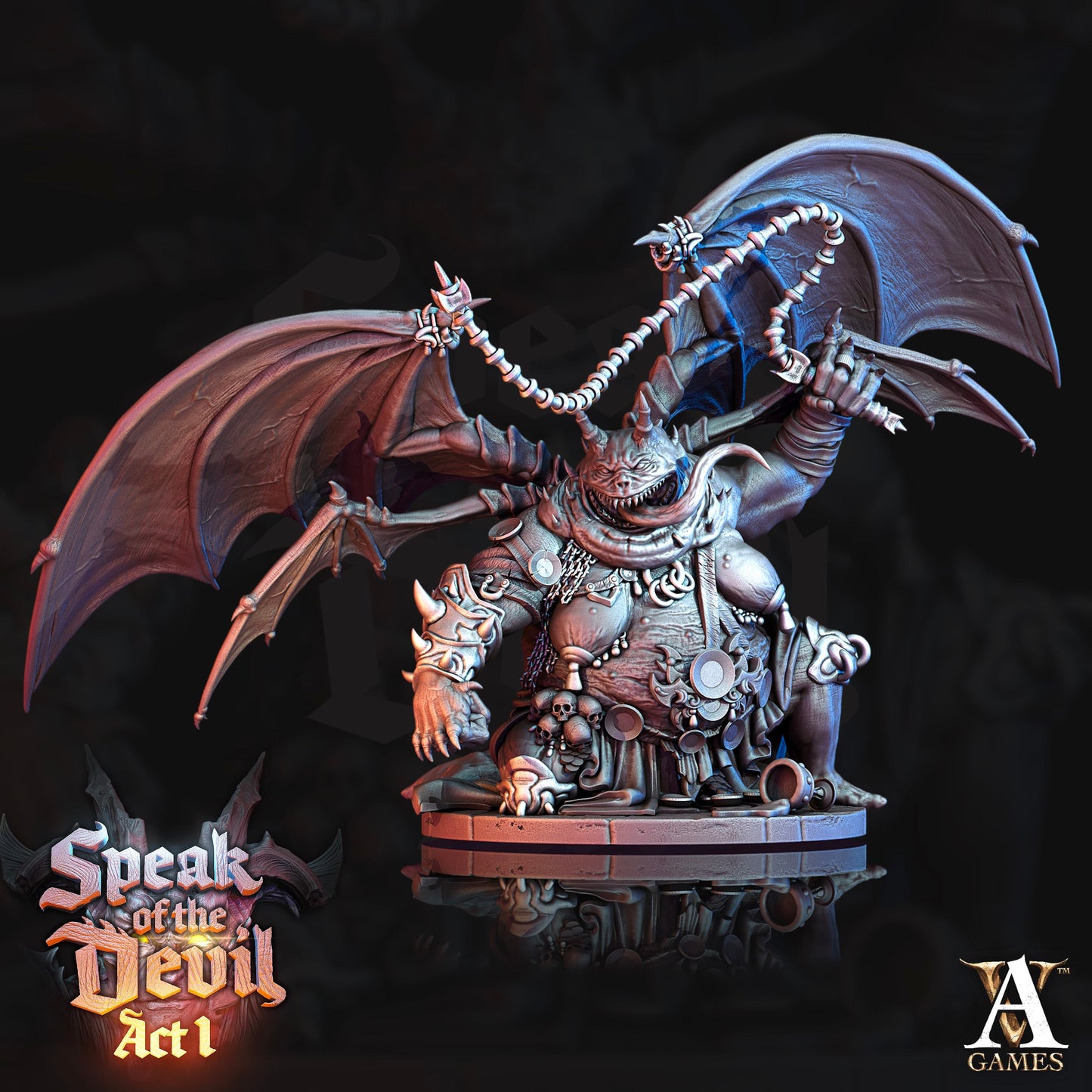 3D Printed Archvillain Games Anixorian Devil Speak of the Devil Act I 28 32mm D&D - 3D Printing Boss 