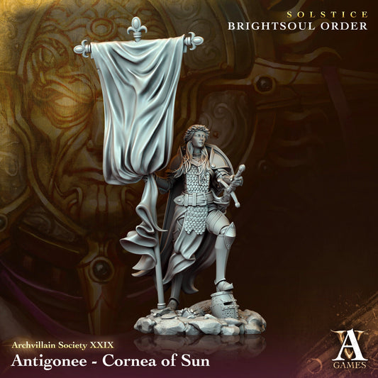 3D Printed Archvillain Games Antigonee - Cornea of Sun Archvillain Society Vol. XXIX 28 32mm D&D - 3D Printing Boss 