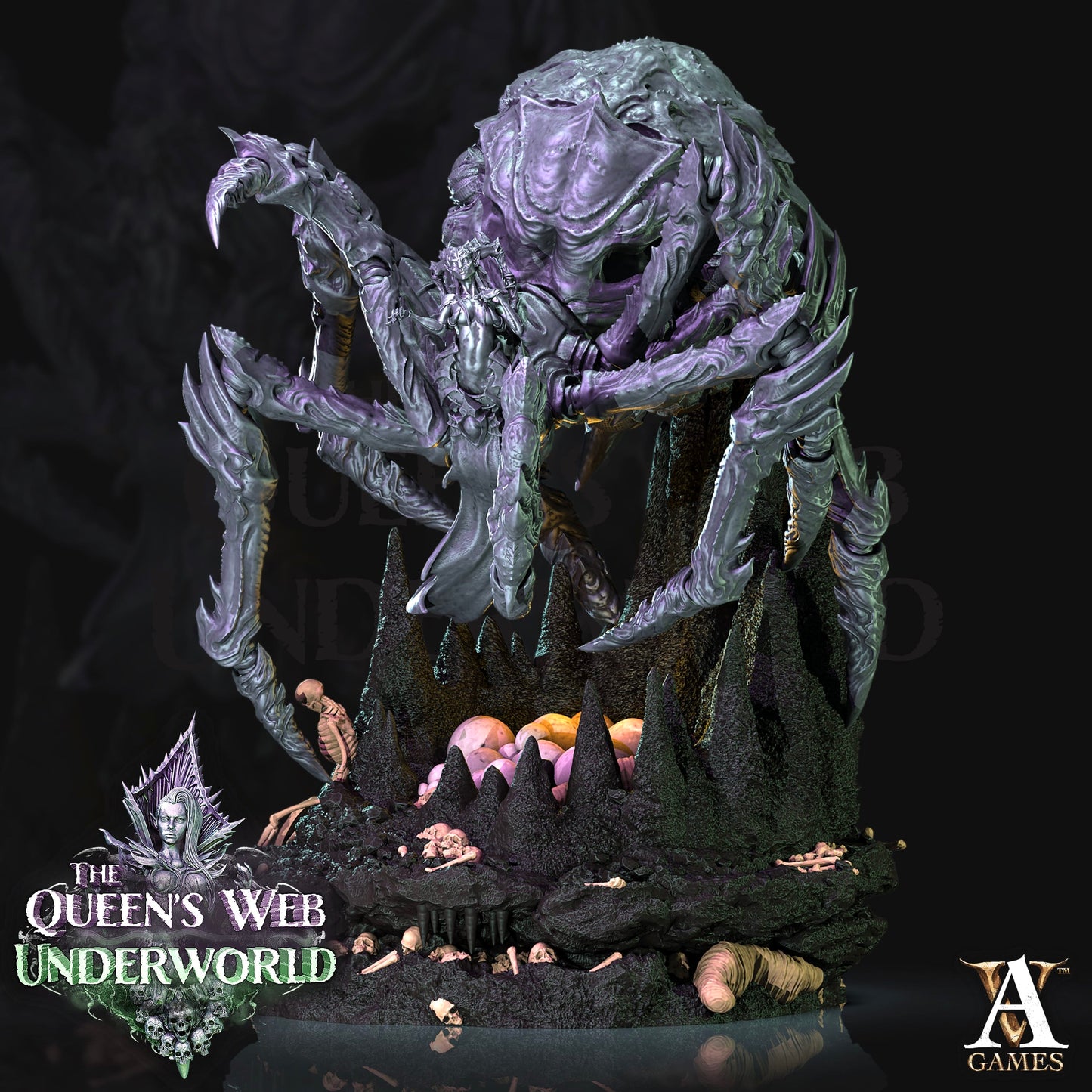 3D Printed Archvillain Games Arachnis Ascended The Queen's Web Underworld 28 32mm D&D - 3D Printing Boss 