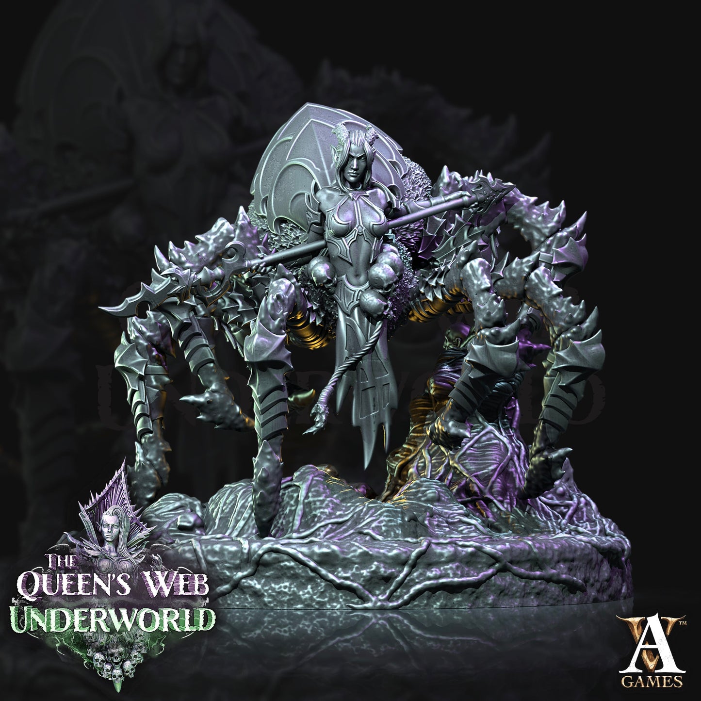 3D Printed Archvillain Games Arachnis The Queen's Web Underworld 28 32mm D&D - 3D Printing Boss 