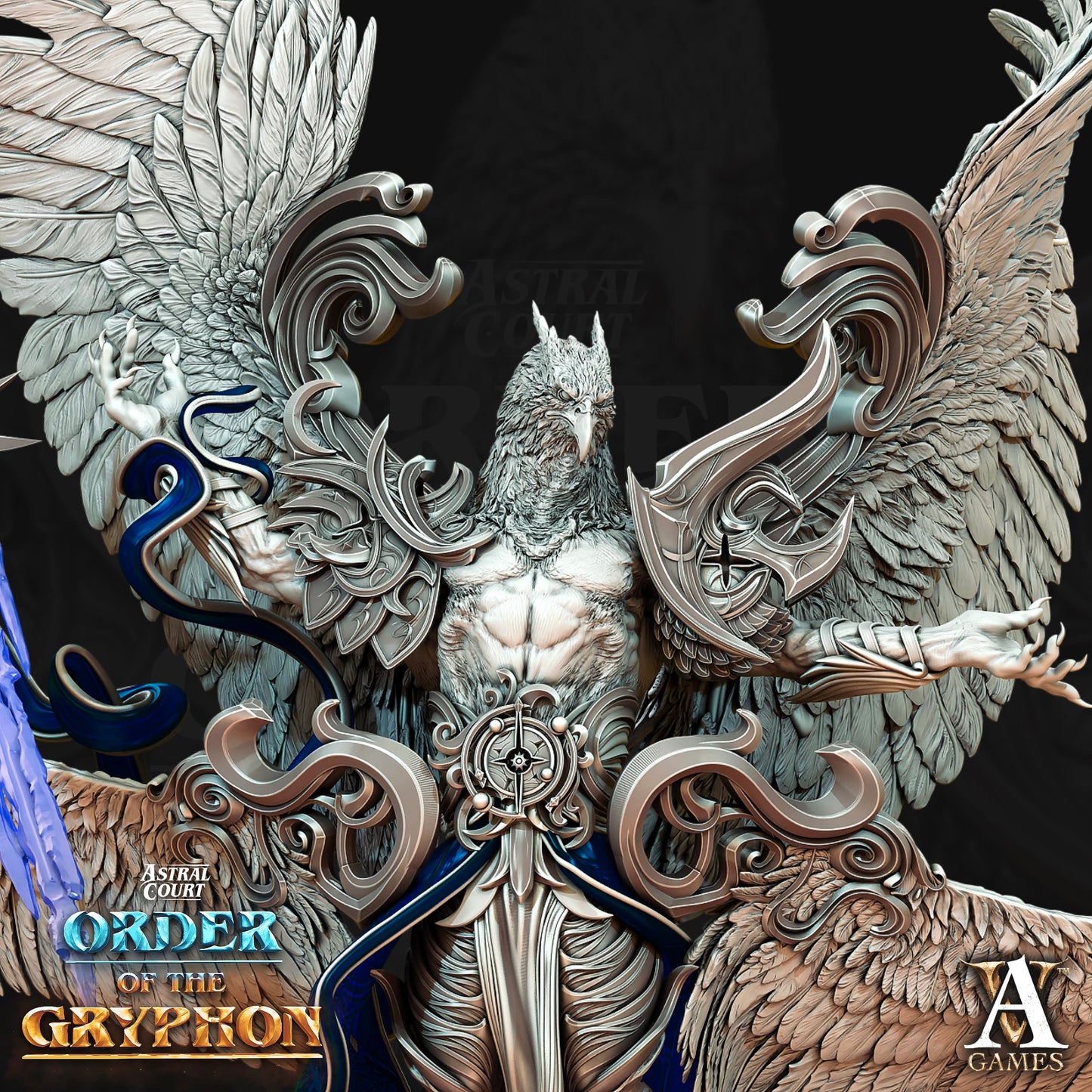 3D Printed Archvillain Games Aratiel the Golden Astral Court Order of the Gryphon 28 32mm D&D - 3D Printing Boss 