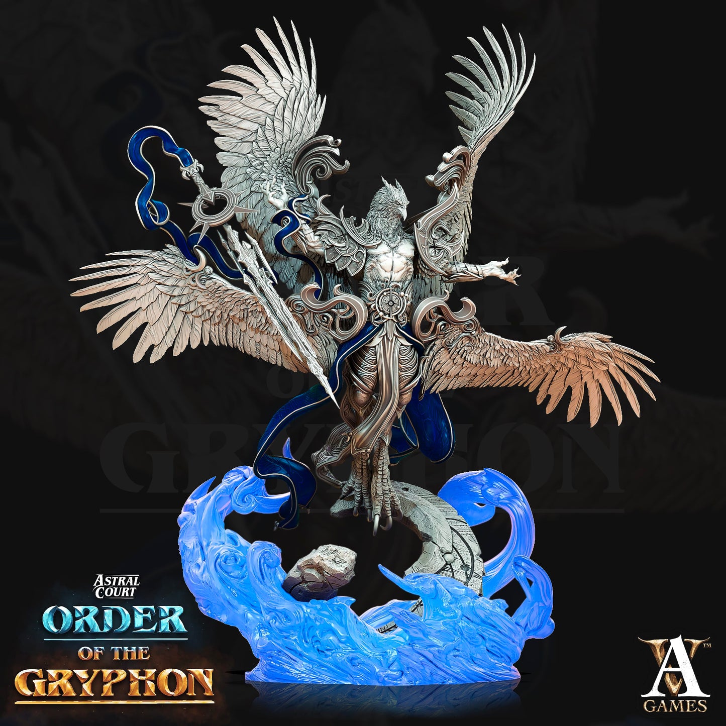3D Printed Archvillain Games Aratiel the Golden Astral Court Order of the Gryphon 28 32mm D&D - 3D Printing Boss 