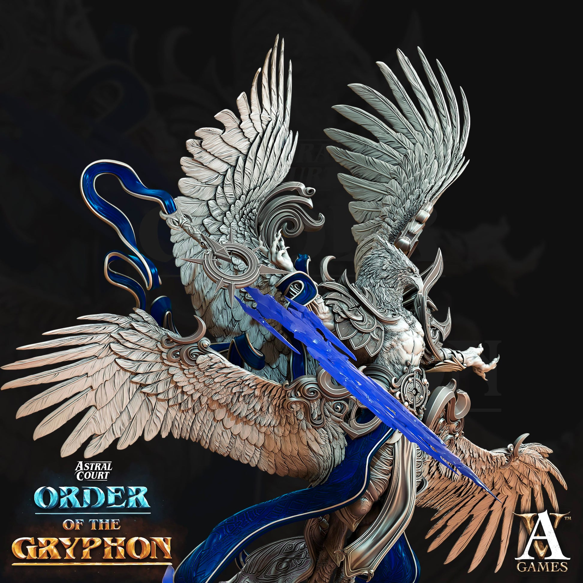 3D Printed Archvillain Games Aratiel the Golden Astral Court Order of the Gryphon 28 32mm D&D - 3D Printing Boss 
