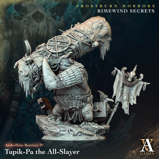 3D Printed Archvillain Games Archvillain Bestiary Vol. IV Tupik-Pa the All-Slayer 28 32mm D&D - 3D Printing Boss 