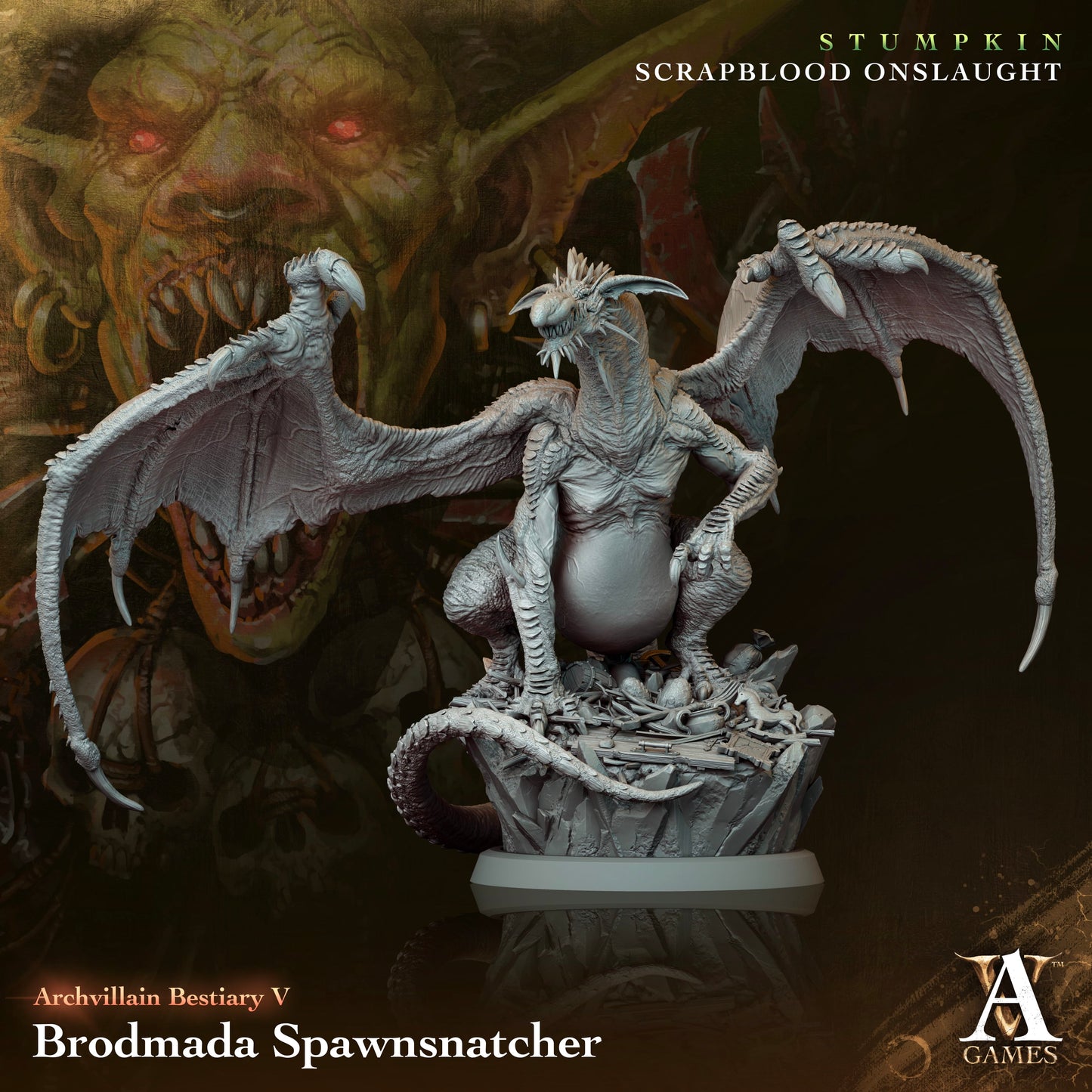 3D Printed Archvillain Games Archvillain Bestiary Vol. V Brodmada Spawnsnatcher 28 32mm D&D - 3D Printing Boss 