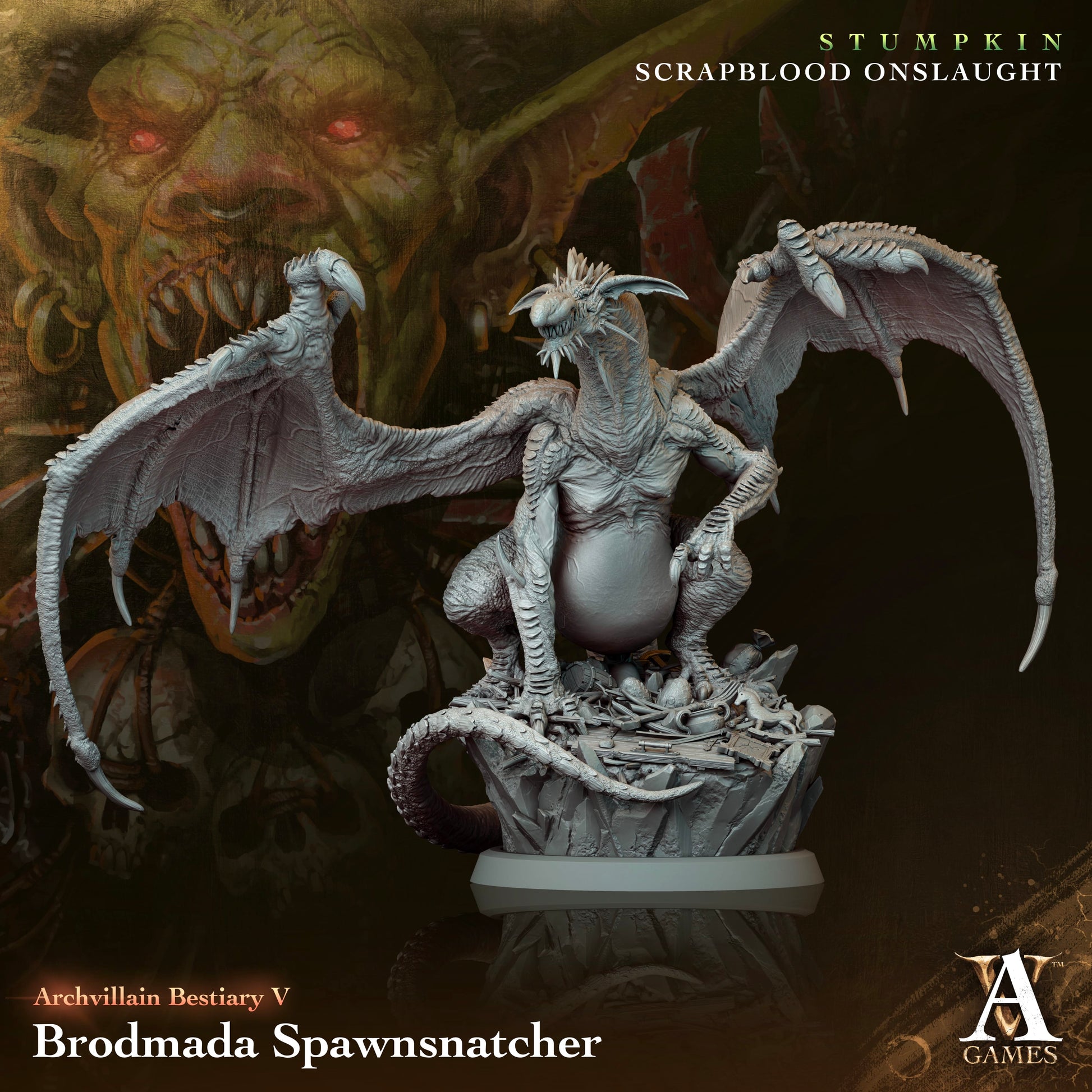 3D Printed Archvillain Games Archvillain Bestiary Vol. V Brodmada Spawnsnatcher 28 32mm D&D - 3D Printing Boss 