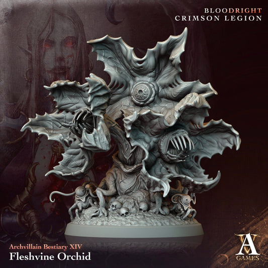 3D Printed Archvillain Games Archvillain Bestiary Vol. XIV Fleshvine Orchid 28 32mm D&D - 3D Printing Boss 