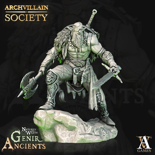 3D Printed Archvillain Games Archvillain Society Vol. X - Gaelan the Valiant 28mm 32mm D&D - 3D Printing Boss 