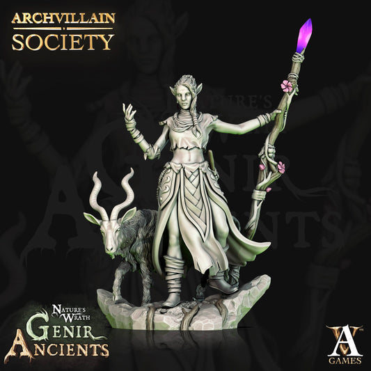 3D Printed Archvillain Games Archvillain Society Vol. X - Qinwari the Wild 28mm 32mm D&D - 3D Printing Boss 