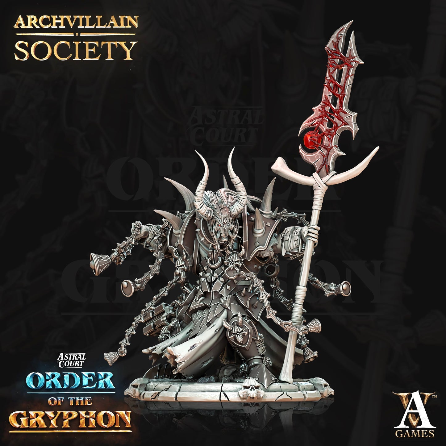 3D Printed Archvillain Games Archvillain Society Vol. XI Nashgur - Infernal Emissary 28mm 32mm D&D - 3D Printing Boss 