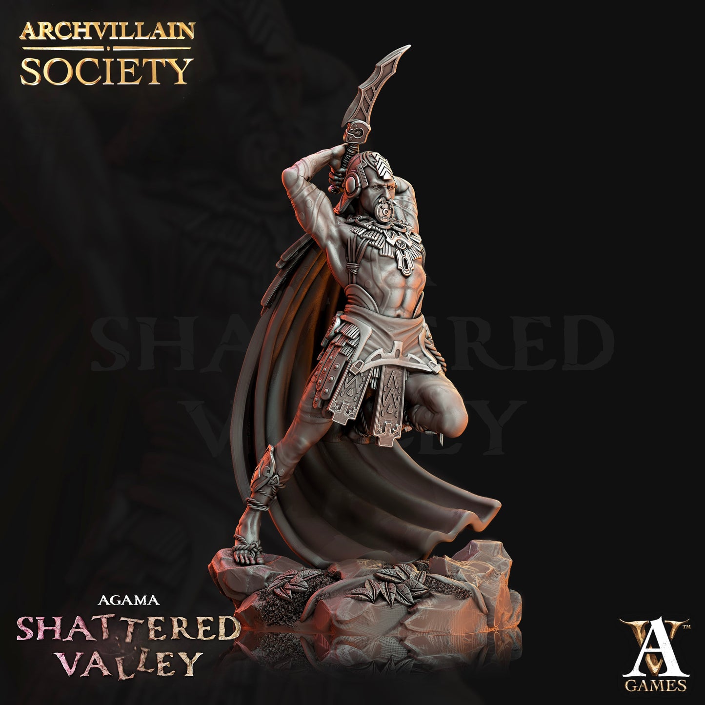 3D Printed Archvillain Games Archvillain Society Vol XIV Ochantu - Chiltak Doomsinger 28mm 32mm D&D - 3D Printing Boss 