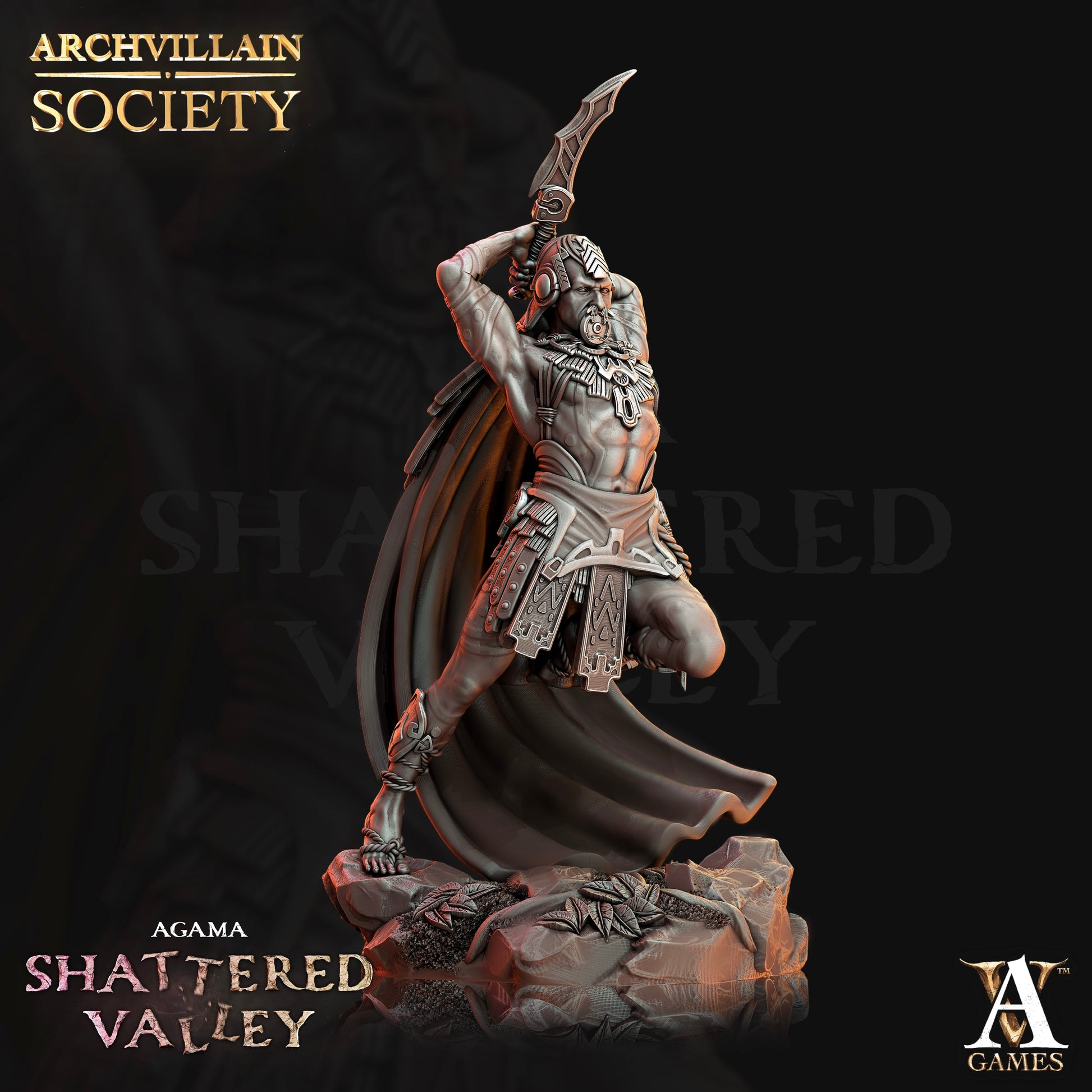 3D Printed Archvillain Games Archvillain Society Vol XIV Ochantu - Chiltak Doomsinger 28mm 32mm D&D - 3D Printing Boss 