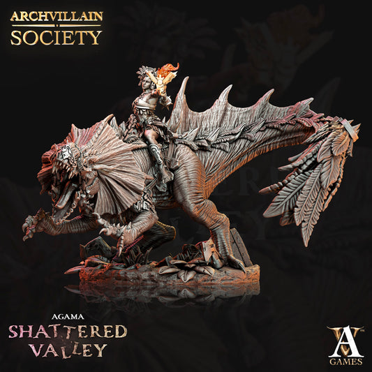 3D Printed Archvillain Games Archvillain Society Vol XIV Tiakall - Chiltak Beastlord 28mm 32mm D&D - 3D Printing Boss 