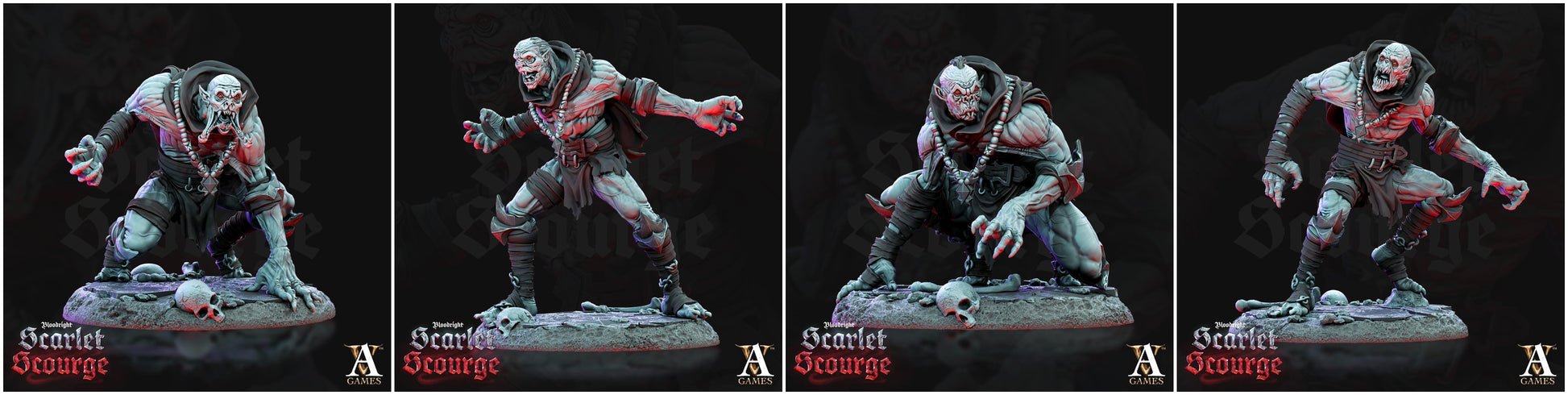 3D Printed Archvillain Games Archvillain Society Vol XVI - Awakened Ghouls 28mm 32mm D&D - 3D Printing Boss 