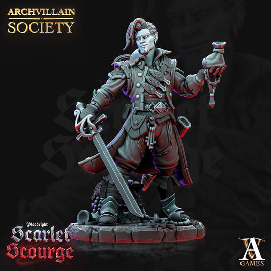 3D Printed Archvillain Games Archvillain Society Vol XVI Baron of Lossale - Tristan Kamlon 28mm 32mm D&D - 3D Printing Boss 