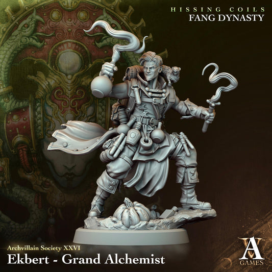 3D Printed Archvillain Games Archvillain Society Vol. XXVI Ekbert Grand Alchemist 28 32mm D&D - 3D Printing Boss 