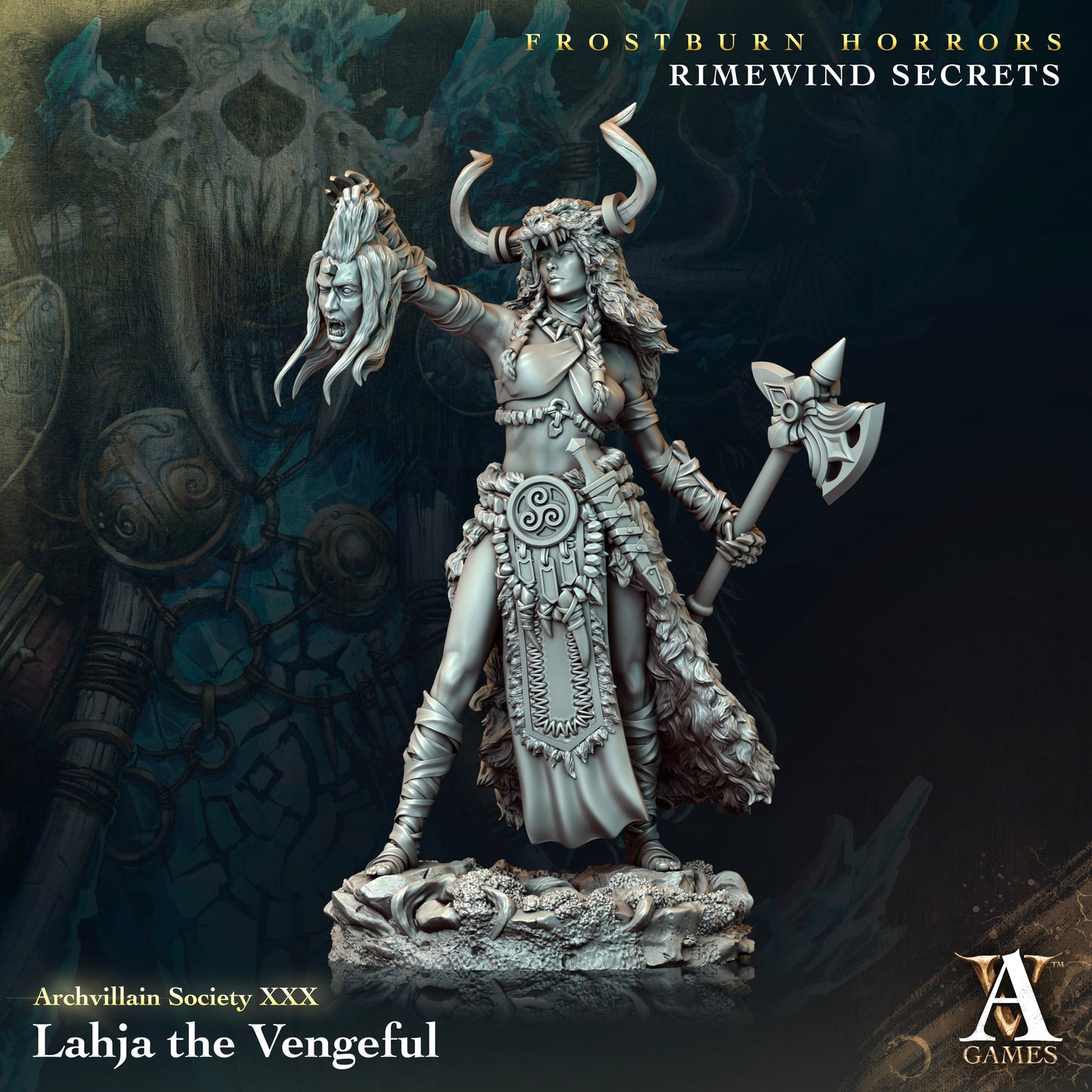 3D Printed Archvillain Games Archvillain Society Vol XXX - Lahja The Vengeful 28mm 32mm D&D - 3D Printing Boss 