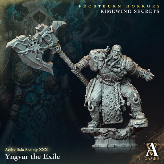 3D Printed Archvillain Games Archvillain Society Vol XXX - Yngvar The Exile 28mm 32mm D&D - 3D Printing Boss 