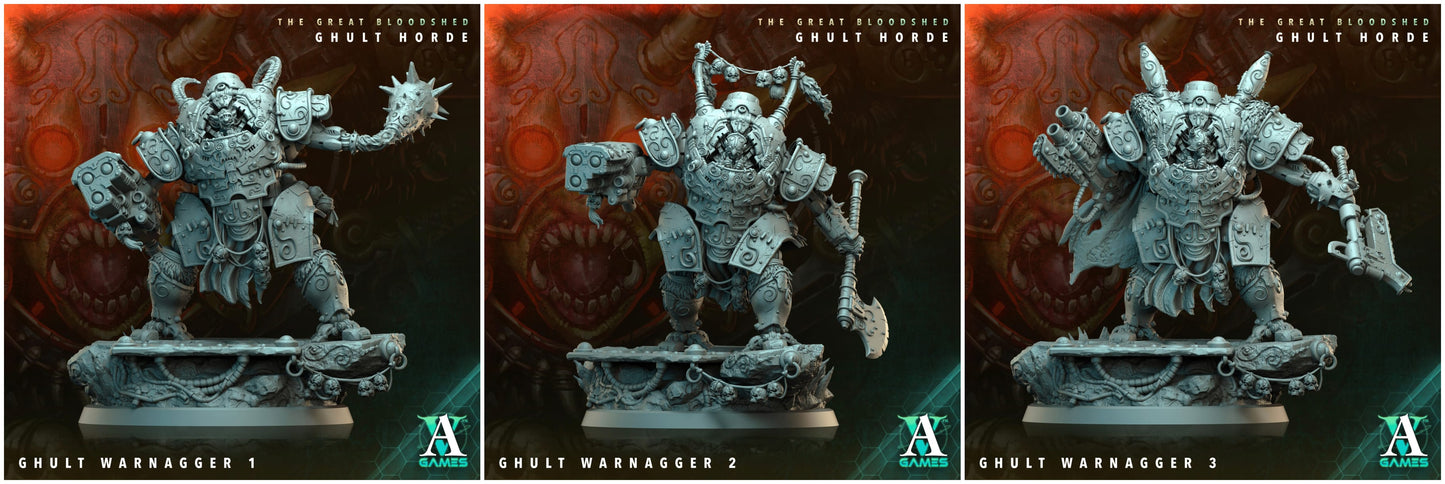 3D Printed Archvillain Games Archvillain Society Vol. XXXIV The Great Bloodshed - Ghult Horde Ghult Warnagger 28 32mm D&D - 3D Printing Boss 