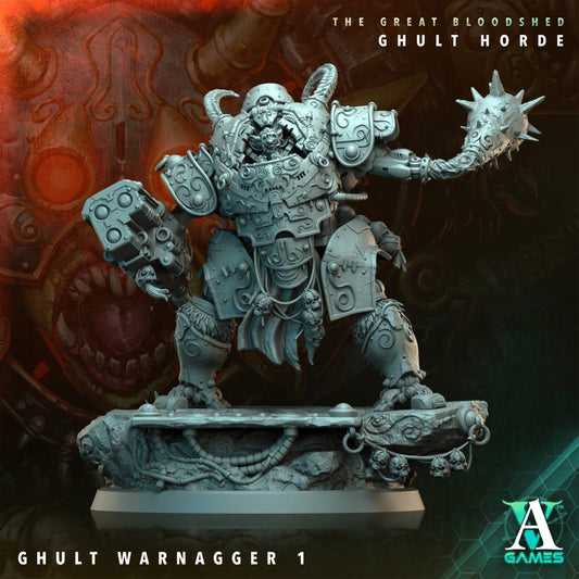 3D Printed Archvillain Games Archvillain Society Vol. XXXIV The Great Bloodshed - Ghult Horde Ghult Warnagger 28 32mm D&D - 3D Printing Boss 