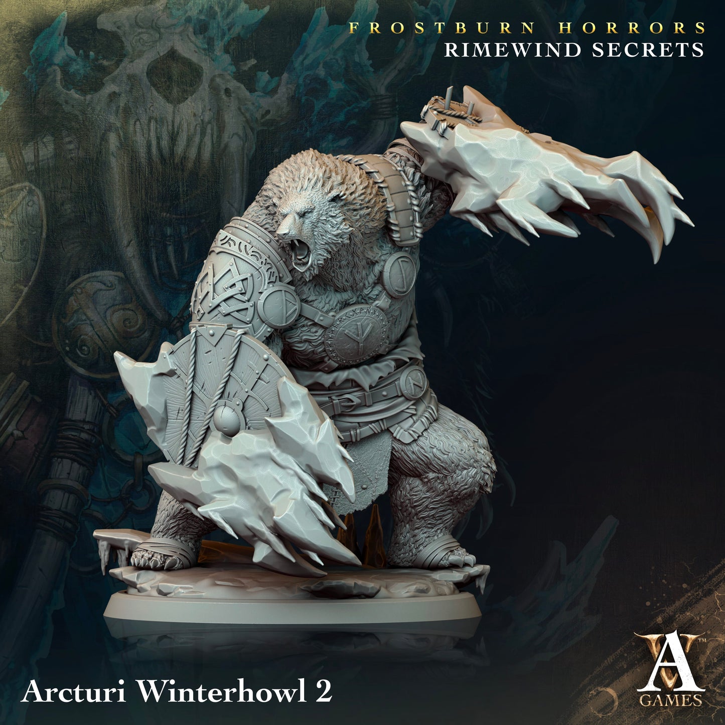3D Printed Archvillain Games Arcturi Winterhowl Frostburn Horrors Rimewind Secrets 28 32mm D&D - 3D Printing Boss 