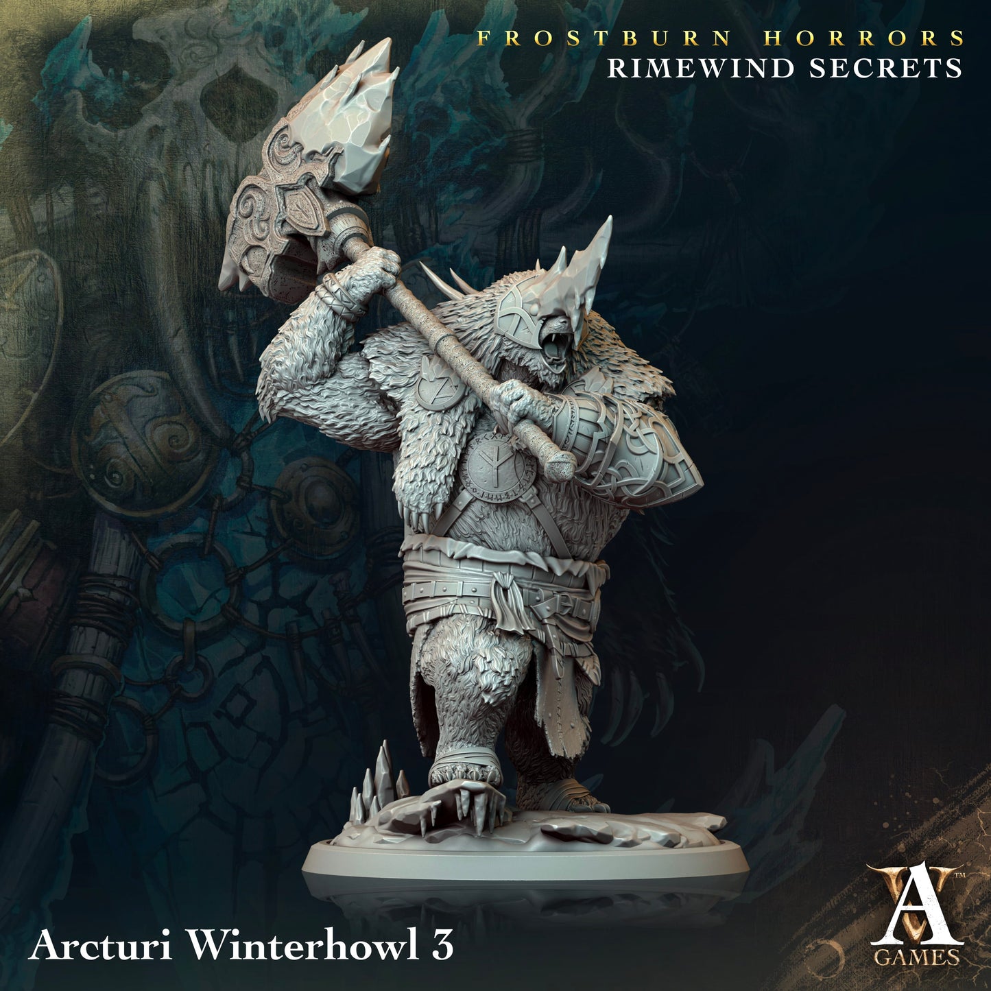 3D Printed Archvillain Games Arcturi Winterhowl Frostburn Horrors Rimewind Secrets 28 32mm D&D - 3D Printing Boss 