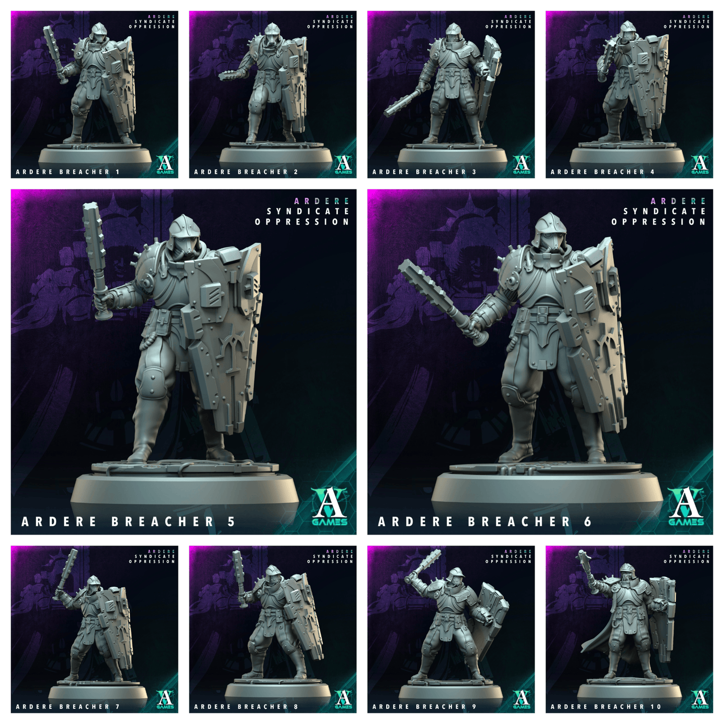 3D Printed Archvillain Games Ardere Breacher Ardere - Syndicate Oppression 28 32mm D&D - 3D Printing Boss 